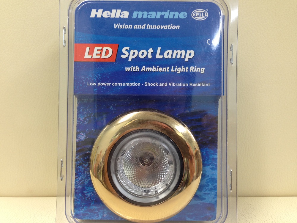 【個数限定大特価】HELLA　ホワイトLED  interiorLamp マルチボルテージ　SUSゴールドリム