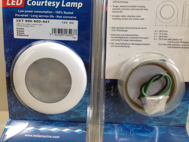 【個数限定大特価】HELLA　CyanLED　12v　ホワイトプラスチックリム　4個Set