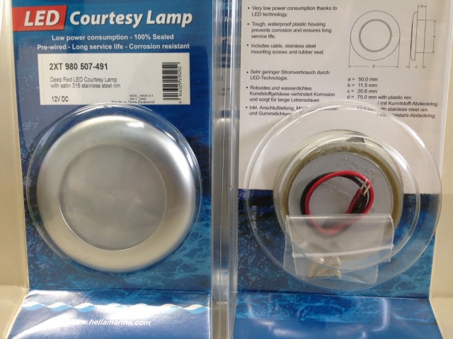 【個数限定大特価】HELLA　DEEPレッドLED　12v　SUS　4個Set