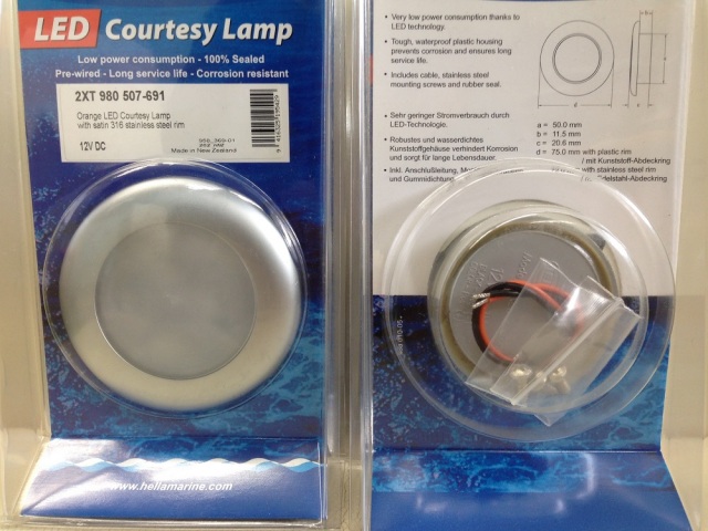 【個数限定大特価】HELLA　オレンジLED　12v　SUSリム　4個Set