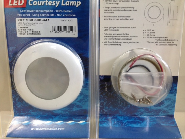 【個数限定大特価】HELLA　DEEPレッドLED　24v　ホワイトプラスチックリム　4個Set