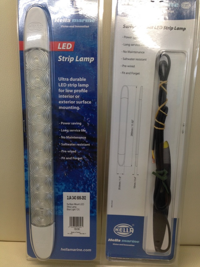 【個数限定大特価】HELLA　ストリップランプ　ブルーLED　12v