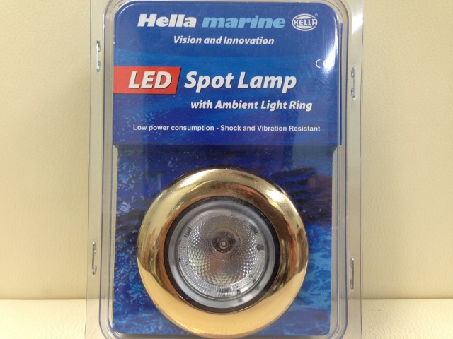 【個数限定大特価】HELLA　ホワイトLED  interiorLamp マルチボルテージ　SUSゴールドリム