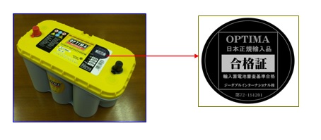 OPTIMA D1400S 12Vバッテリー 75Ah