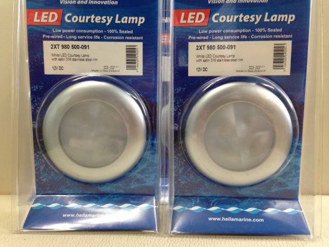 【個数限定大特価】HELLA　ホワイトLED　12v　サテンSUS　4個Set