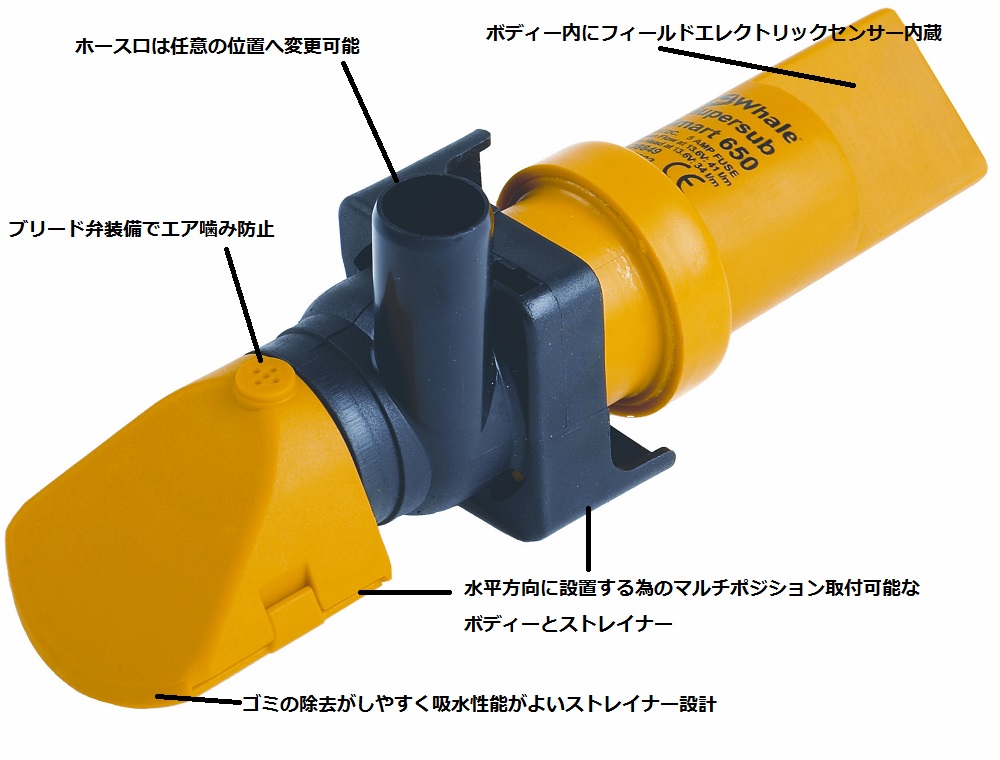 【Whale】オートビルジポンプ　スーパーサブ650　12v