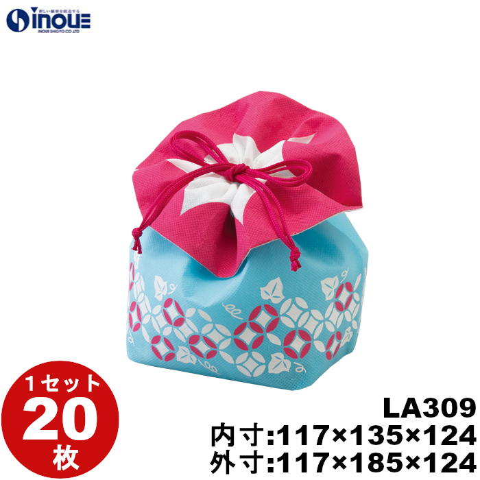 不織布 ラッピング袋 あさがお七宝 LA309 20枚 内寸:117W×124D×135H 外寸:117W×124D×185H