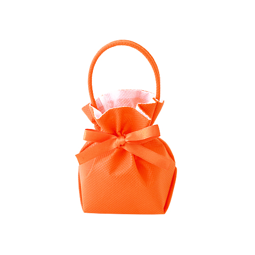 不織布 ラッピング袋 巾着 LP039 小 リボンバッグ 内寸:90W×60D