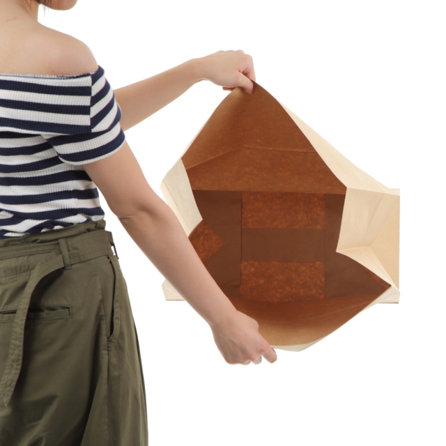 未晒宅配袋 茶 ビッグ-45 450W×220D×440H+60ベロ｜紙袋の専門店