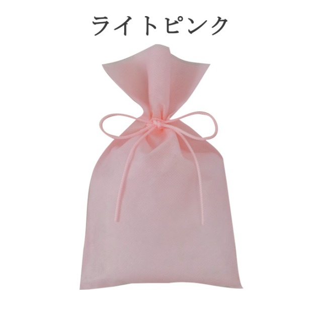 不織布 ラッピング袋 リボン 巾着 LS173 江戸打紐 内寸:150W×170H