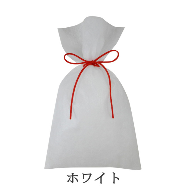 不織布 ラッピング袋 リボン 巾着 LS174 江戸打紐 内寸:170W×195H
