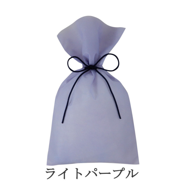 不織布 ラッピング袋 リボン 巾着 LS174 江戸打紐 内寸:170W×195H