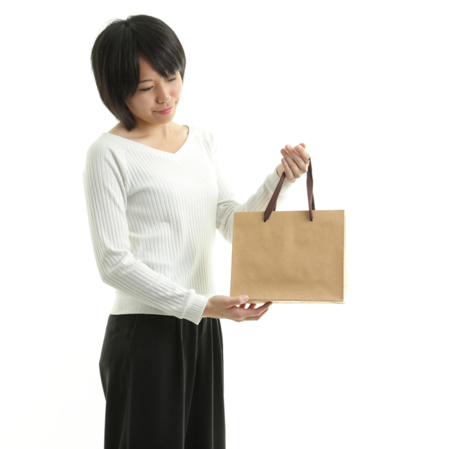 紙袋 高級 手提げ 茶 B5 K-260 260W×90D×210H｜紙袋の専門店