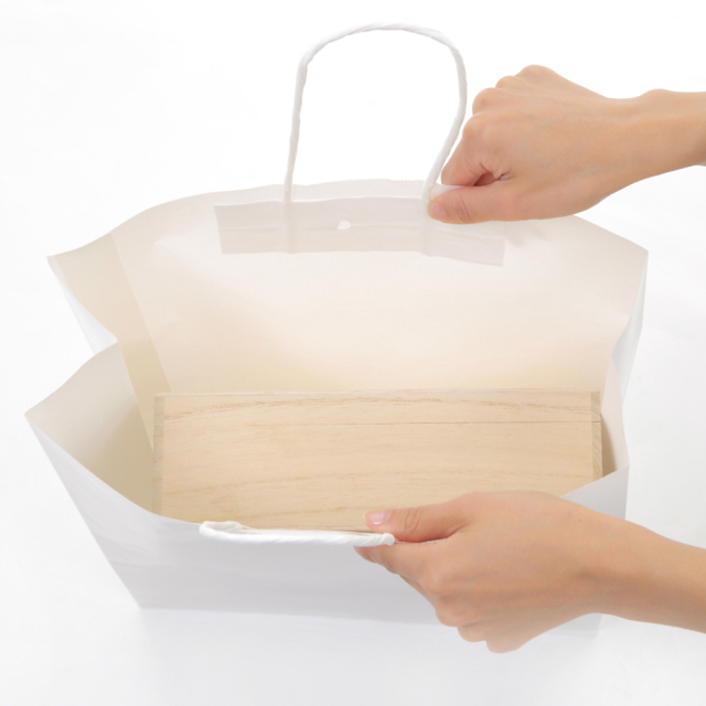 紙袋 手提げ 日本製 白 無地 A3 HA-2 320W×115D×430H｜紙袋の専門店