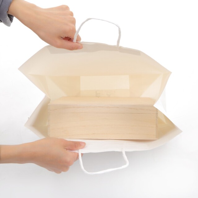 紙袋 手提げ 日本製 白 無地 HA-34 340W×150D×450H 50枚｜紙袋の専門店 [500枚] ホワイト "Thank You" HDPE Tシャツバッグ ハンドル付き – 高耐久 26ミクロン (