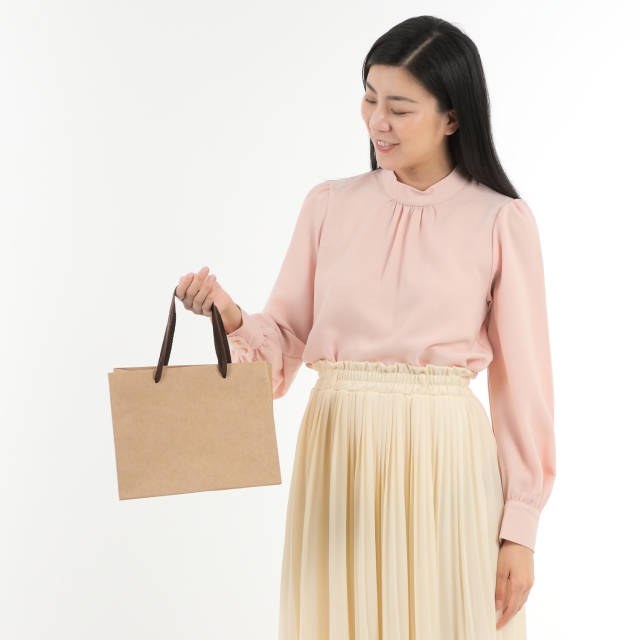 紙袋 高級 マチ広 茶 B5 KW-260 260W×180D×210H｜紙袋の専門店