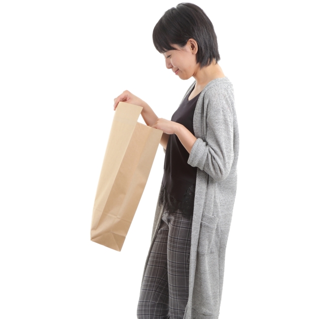 未晒宅配袋 茶 特大 350W×115D×460H+60ベロ｜紙袋の専門店