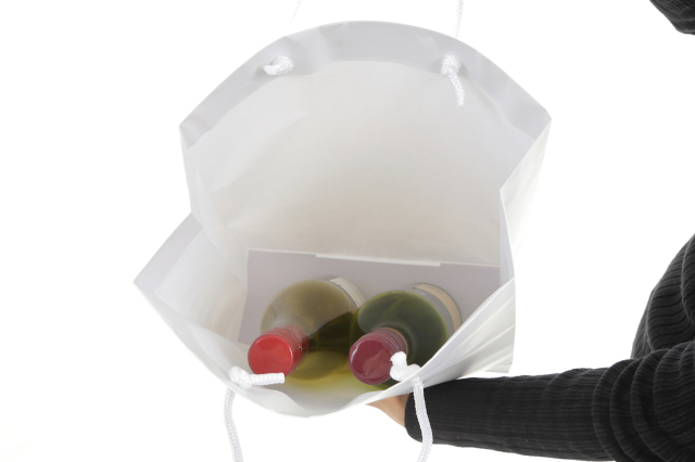 HELLO//TEXAS ホワイト紙袋 中型 紙袋 高級 手提げ 光沢 A4 グロスホワイト A-4 225W×80D×370H