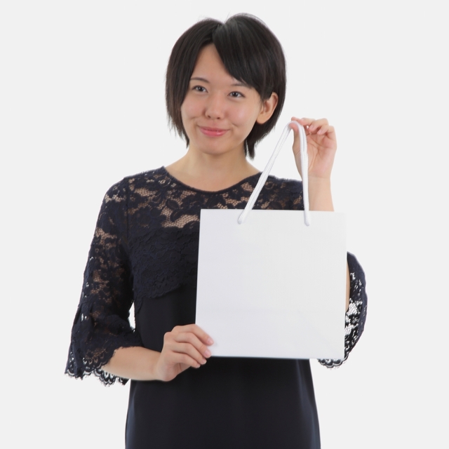 紙袋 高級 手提げ マチ広 マット・ホワイト W-260 260W×160D×260H