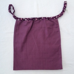 【和癒ぱんつ（ふんどしパンツ）】肌癒ダブルガーゼ（紫）×小花（紫）『メール便可』