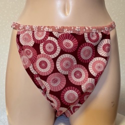 【和癒ぱんつ（ふんどしパンツ）】番傘(臙脂）×小花（ピンク）『メール便可』