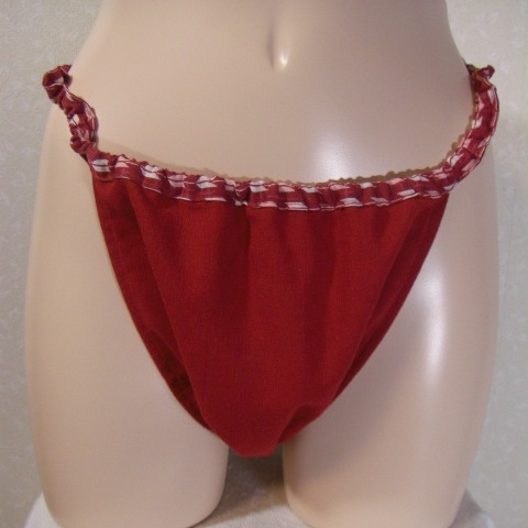 【和癒ぱんつ（ふんどしパンツ）】新肌感の綿ちりめん（朱赤）×市松（赤）『メール便可』