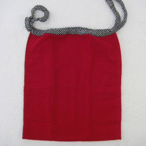 【和癒ぱんつ（ふんどしパンツ）】新肌感の綿ちりめん（朱赤）×疋田絞り（紺）『メール便可』