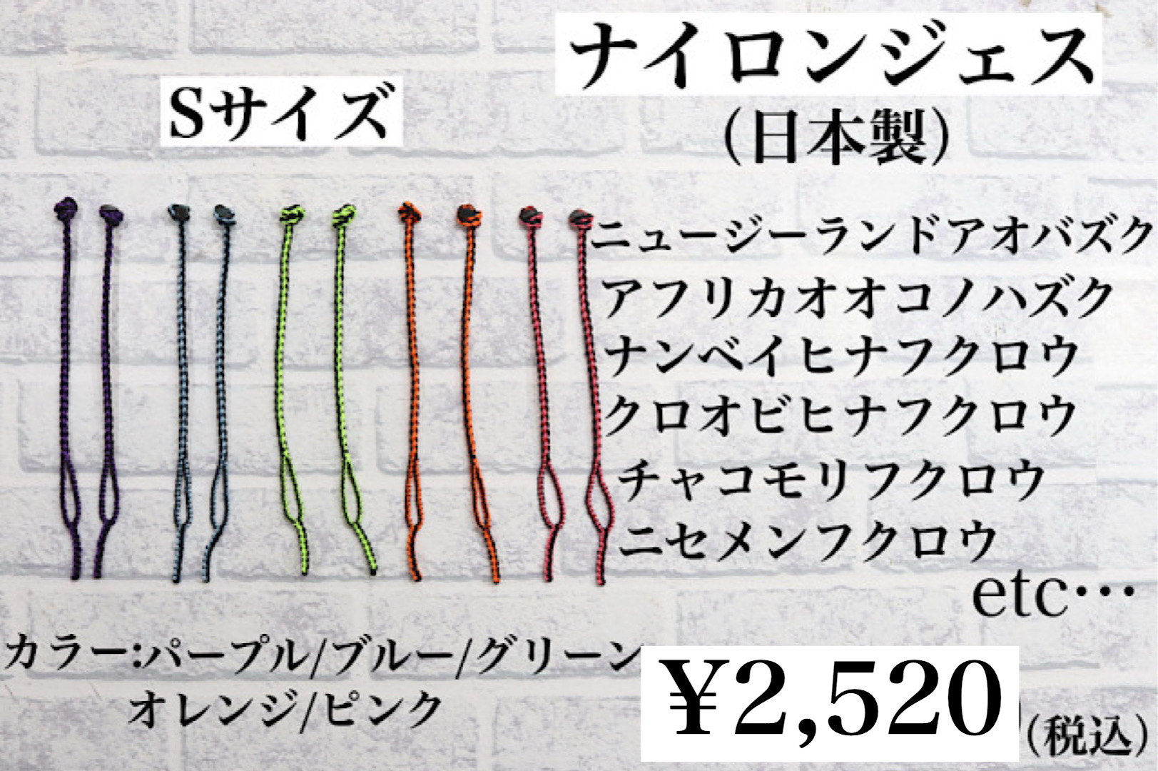 【日本製】ナイロンジェス　Sサイズ　