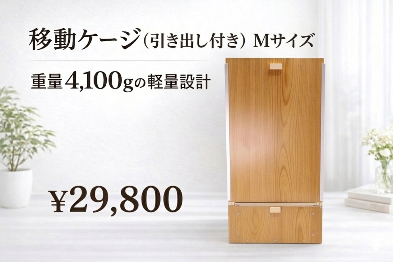 猛禽用移動ケージ（引き出し付き）　Mサイズ　