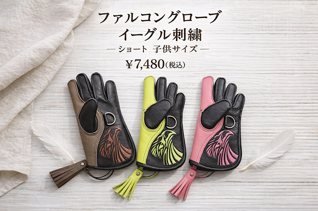 ファルコングローブ　イーグル刺繍　ショート　子ども用サイズ
