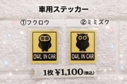 フクロウ・ミミズク　車用ステッカー
