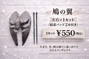 ハトの翼　左右ランダム（結束バンド2本付き）