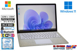 13.5型 タッチパネル Microsoft Surface Laptop 2 Core i7 8650U メモリ16G m.2SSD512G Wi-Fi 顔認証 Webカメラ Windows11