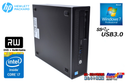 Windows7 64bit デスクトップ HP ProDesk 600 G1 SFF Core i7 4790 メモリ8G HDD500G マルチ USB3.0 中古パソコン