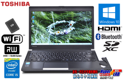 中古ノートパソコン 東芝 dynabook R734/M Core i5 4310M メモリ8G 新品SSD128G DVDマルチ Wi-Fi Bluetooth HDMI Windows10