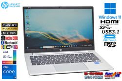 フルHD 13.3型 ノートパソコン HP ProBook 430 G8 第11世代 Core i5 1135G7 M.2SSD256G メモリ8G Webカメラ USBType-C Wi-Fi Windows11