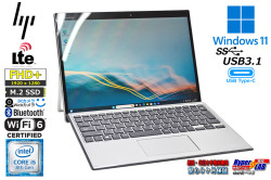 LTE Wi-Fi6 顔認証 タブレットPC HP Elite X2 G4 Tablet Core i5 8265U M.2SSD256G メモリ8G 両面カメラ Type-C Windows11