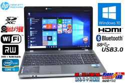 良品 中古ノートパソコン HP ProBook 4530s Core i5 2430M (2.40GHz) Windows10 64bit メモリ4GB マルチ WiFi Bluetooth カメラ USB3.0
