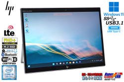 タブレットPC Windows11 SIMフリー Wi-Fi6 顔認証 HP Elite X2 G4 Tablet Core i5 8265U M.2SSD256G メモリ8G 両面カメラ Type-C