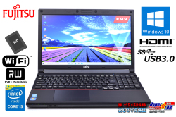 ノートパソコン 中古 富士通 LIFEBOOK A574/H Core i5 4300M メモリ8G 新品SSD128G マルチ Wi-Fi HDMI Windows10