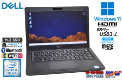 顔認証 Windows11 DELL Latitude 5290 第8世代 Core i5 8250U M.2SSD256G メモリ8G Webカメラ Wi-Fi USBType-C microSD