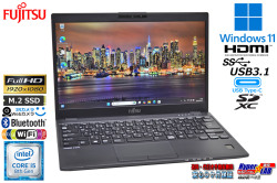 フルHD 13.3型 モバイル 富士通 LIFEBOOK U939/B 顔認証 Webカメラ Core i5 8365U m.2SSD256G メモリ8G Wi-Fi USBType-C Windows11