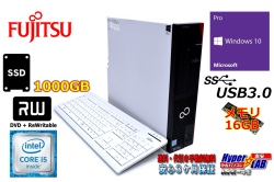 中古パソコン 新品SSD1000G メモリ16G 富士通 ESPRIMO D956/P Core i5 6500 マルチ USB3.0 Windows10