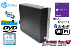 メモリ16G 中古パソコン HP ProDesk 400 G5 SFF 6コア Core i5 8500 新品M.2SSD256G+HDD2TB Wi-Fi Bluetooth USB3.1 Windows10