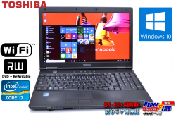 Windows10 64bit 東芝 ノートパソコン dynabook Satellite B551/D Core i7-2640M(2.80GHz) メモリ4G HDD500GB マルチ WiFi 15.6インチ