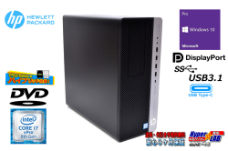 6コア12スレッド 中古パソコン HP EliteDesk 800 G4 TW Core i7 8700 最大4.60GHz メモリ16G 新品SSD+HDD Windows10 USB3.1 Type-C