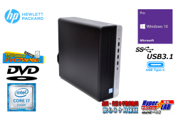 中古パソコン HP ProDesk 600 G3 SFF Core i7 6700 新品M.2SSD256GB HDD2TB メモリ8G USBType-C