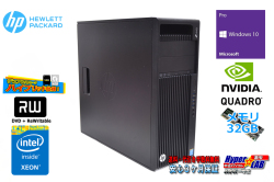 メモリ32GB HP Z440 WorkStation Xeon 6コア12スレッド E5-1650 v3 Quadro K2200 新品SSD256G HDD2TB マルチ Windows10 ワークステーション 中古