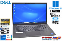 フルHD 顔認証 Wi-Fi6 DELL Latitude 7320 メモリ16G Core i7 1185G7 IrisXe M.2SSD512G Webカメラ USBType-C Windows11
