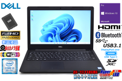 Windows11 フルHD 新品液晶 中古ノートパソコン DELL Latitude 3590 Core i3 8130U メモリ8G 新品SSD256GB Webカメラ Wi-Fi(ac) Bluetooth